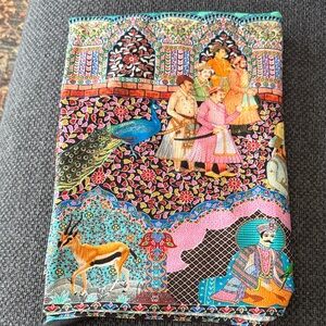 Wool & Silk Indian Multicolor Artistic Scarf